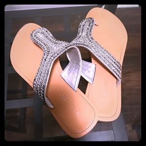 Cute spring/summer sandals. Sparkly beaded design!